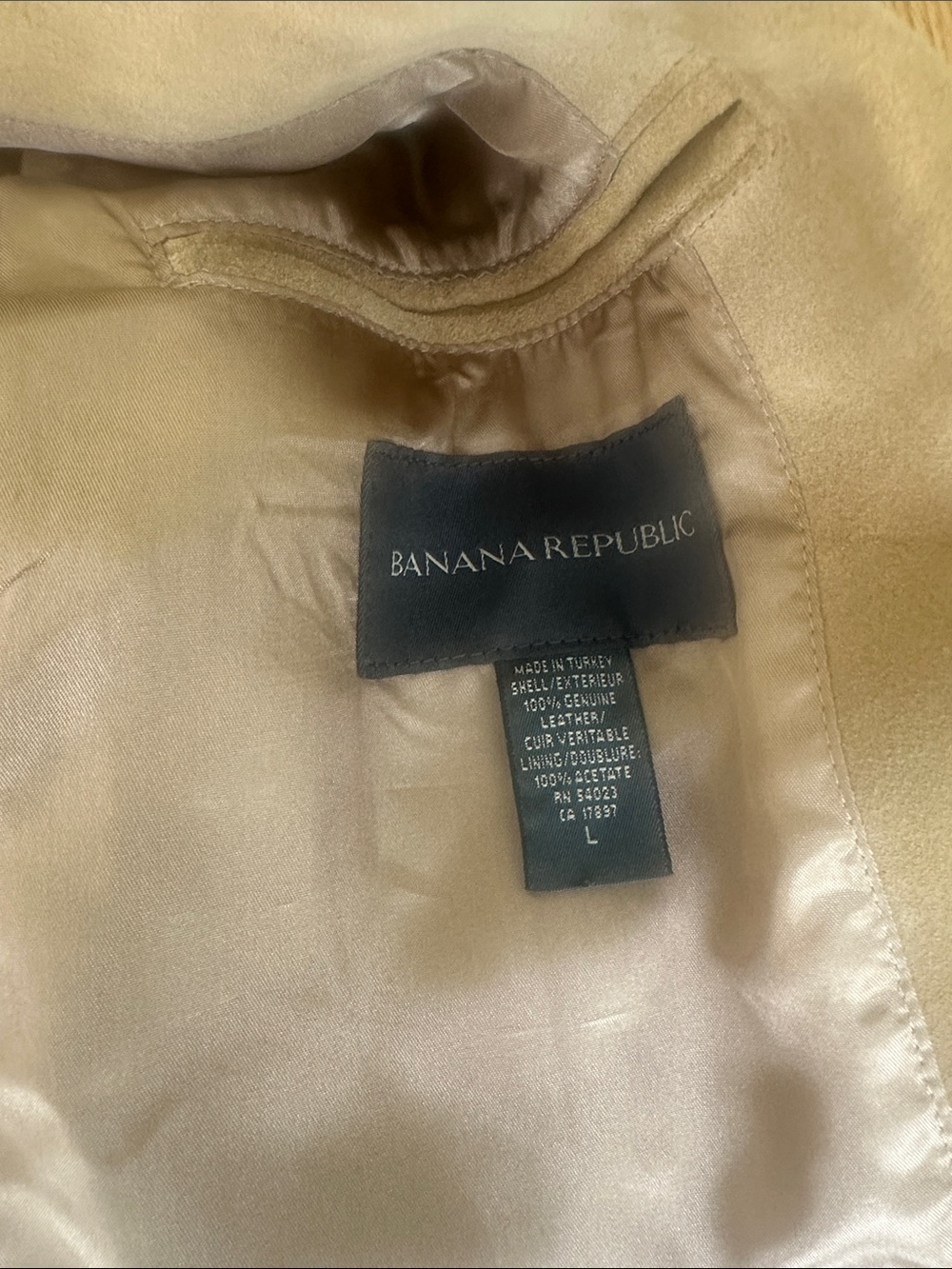Banana Republic Tan Leather Blazer